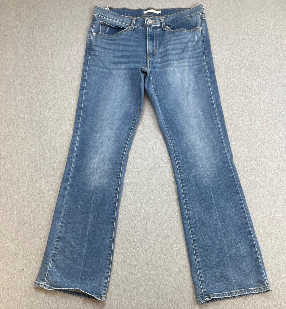 Levis Jeans Womens 10M Blue Cotton Blend Stretch Classic Bootcut Mid-Rise‎